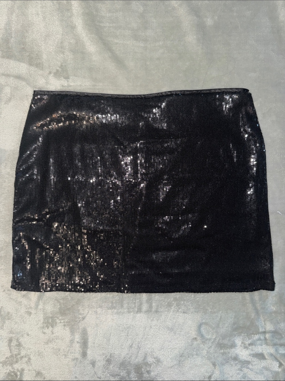 White House Black Market Black Sequin Mini Skirt